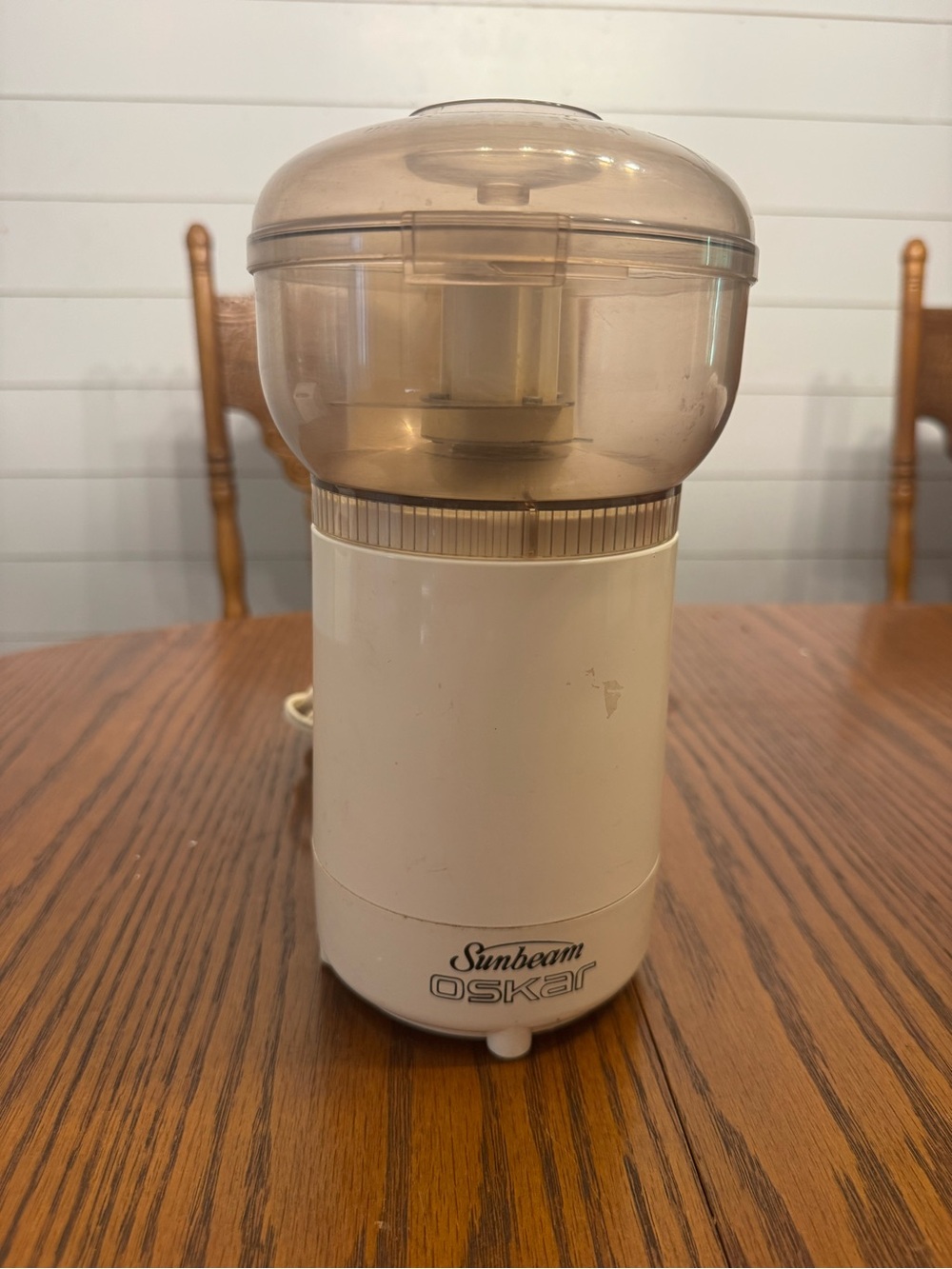 Vintage Sunbeam Oskar Chopper Food Processor Beige 14081 Tested Made in France
